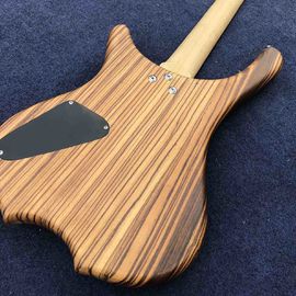 2020 New 4 Strings Buzzard Natural Color Top Neck Through Bass Guitar supplier