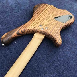 2020 New 4 Strings Buzzard Natural Color Top Neck Through Bass Guitar supplier