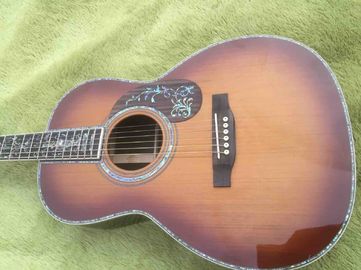 Factory custom 39 inches ooo45c style acoustic Guitar Ebony fingerboard Real abalone solid Guitar supplier