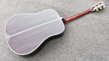 Top quality 41 inch acoustic guitar,Real Abalone inlays and binding,Ebony fingerboard,Factory Custom Solid spruce top Gu supplier