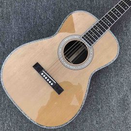 OEM custom guitar, 40 inch Acoustic Guitar,solid Spruce top, real abalone binding and ebony fingerboard supplier