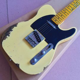 Custom Cream Color Handed Relic TELE Electric Guitar Customized Logo is Available supplier