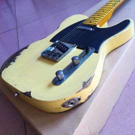 Custom Cream Color Handed Relic TELE Electric Guitar Customized Logo is Available supplier