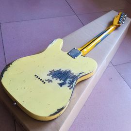 Custom Cream Color Handed Relic TELE Electric Guitar Customized Logo is Available supplier