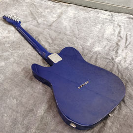 Handmade Painting Flowers on Body Blue Fingerboard and Head Electric Guitar supplier