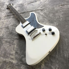 Free delivery, hot selling electric guitar, white hardware, front brown back red body, all colors and logo can be custom supplier