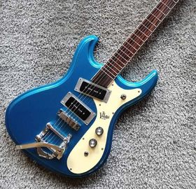 Custom Mosrite Ventures Model Electric Guitar Blue Big B500 Tremolo Bridge Chinese Guitar supplier