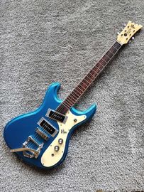 Custom Mosrite Ventures Model Electric Guitar Blue Big B500 Tremolo Bridge Chinese Guitar supplier