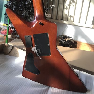 Custom Electric Guitar Brown Rosewood Top Covered Maple Fingerboard 7 Strings Double Swing Customizable Logo supplier