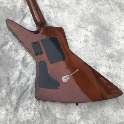 Custom Electric Guitar Brown Rosewood Top Covered Maple Fingerboard 7 Strings Double Swing Customizable Logo supplier