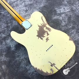 High quality relic remains TELE electric guitar, handmade TELE aged relic electric guitar supplier