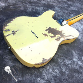 High quality relic remains TELE electric guitar, handmade TELE aged relic electric guitar supplier