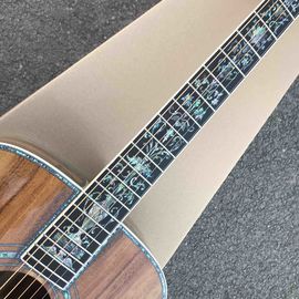 Real Abalone Inlay 41 Inch Koa Wood Round Body Classic Acoustic Guitar Free Shipping supplier