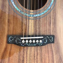 Real Abalone Inlay 41 Inch Koa Wood Round Body Classic Acoustic Guitar Free Shipping supplier