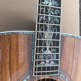 Real Abalone Inlay 41 Inch Koa Wood Round Body Classic Acoustic Guitar Free Shipping supplier