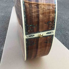 Real Abalone Inlay 41 Inch Koa Wood Round Body Classic Acoustic Guitar Free Shipping supplier