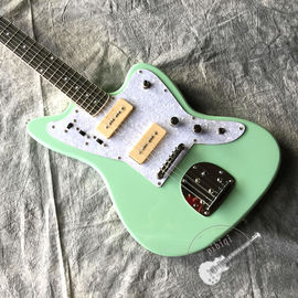 Customized Quality Electric Guitar in Light Green Color with White Hardware supplier