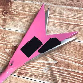 Custom Electric Guitar 2020 New Vibrato System Pink and Metallic Silver Customizable Logo Shape supplier