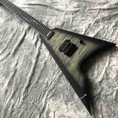 Custom 7 String Flame Cover Flame Neck Maple Binding Fingerboard Edge Side Light Point Electric Guitar supplier