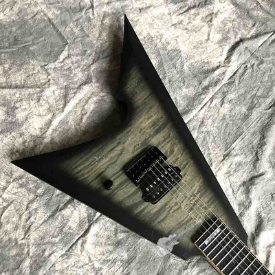 Custom 7 String Flame Cover Flame Neck Maple Binding Fingerboard Edge Side Light Point Electric Guitar supplier