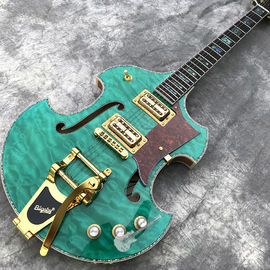 2020 Custom Semi-Hollow High Quality Green Customizable Logo and Shape Electric Guitar supplier