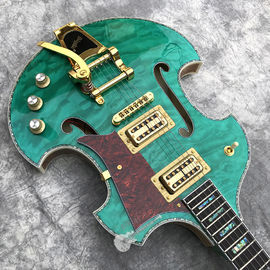 2020 Custom Semi-Hollow High Quality Green Customizable Logo and Shape Electric Guitar supplier