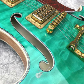 2020 Custom Semi-Hollow High Quality Green Customizable Logo and Shape Electric Guitar supplier