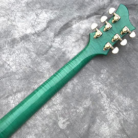 2020 Custom Semi-Hollow High Quality Green Customizable Logo and Shape Electric Guitar supplier