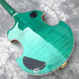 2020 Custom Semi-Hollow High Quality Green Customizable Logo and Shape Electric Guitar supplier