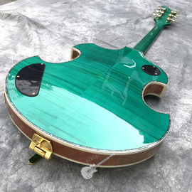 2020 Custom Semi-Hollow High Quality Green Customizable Logo and Shape Electric Guitar supplier