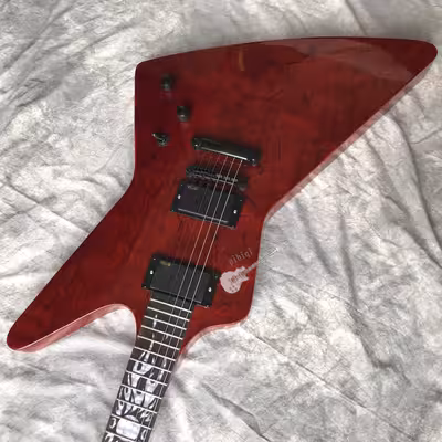 Custom Electric Guitar Wine Red Rosewood Top Covered Black Hardware Can be Customized Logo supplier