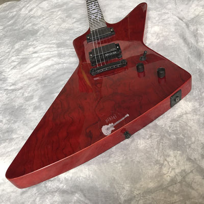 Custom Electric Guitar Wine Red Rosewood Top Covered Black Hardware Can be Customized Logo supplier