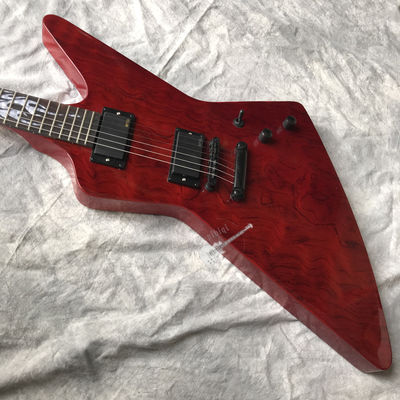 Custom Electric Guitar Wine Red Rosewood Top Covered Black Hardware Can be Customized Logo supplier