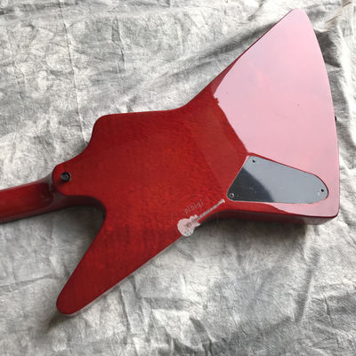 Custom Electric Guitar Wine Red Rosewood Top Covered Black Hardware Can be Customized Logo supplier