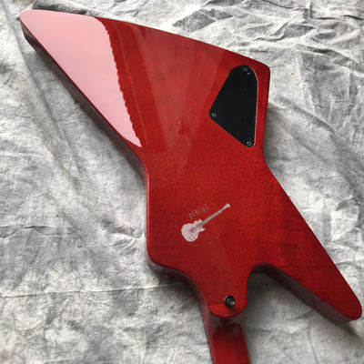 Custom Electric Guitar Wine Red Rosewood Top Covered Black Hardware Can be Customized Logo supplier