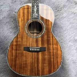 39 Inch OOO KOA Wood Acoustic Guitar Ebony Fingerboard Abalone Inlay With Pickup Electronic supplier