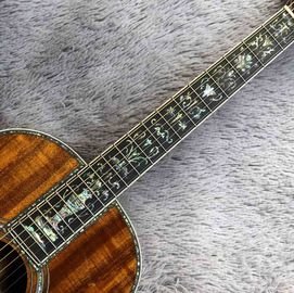 39 Inch OOO KOA Wood Acoustic Guitar Ebony Fingerboard Abalone Inlay With Pickup Electronic supplier