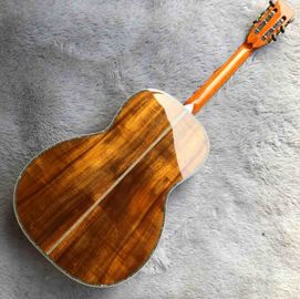 39 Inch OOO KOA Wood Acoustic Guitar Ebony Fingerboard Abalone Inlay With Pickup Electronic supplier