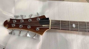 8 Strings Bass Guitar One Through Neck-Body Solid Walnut In Natural supplier