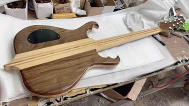 8 Strings Bass Guitar One Through Neck-Body Solid Walnut In Natural supplier