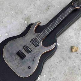 Factory Ebony Fingerboard Solid Wood Black Burst Maple Top 6 Strings Electric Guitar supplier