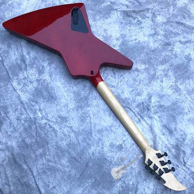 Custom Electric Guitar Rosewood Top Covered Black Hardware in Burgundy Customized Logo Shape supplier