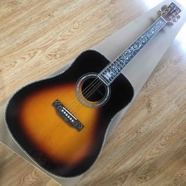 Custom Sunbrust Solid spruce top Tree Abalone inlays 41 inch 45D style acoustic guitar free shipping supplier