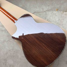 Custom 41&quot;Acoustic Guitar Arm Rest Abalone Ebony Fingerboard Matte Finish Solid Spruce Top Electric Acoustic Guitar supplier