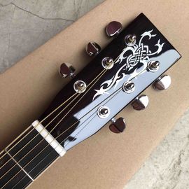 Custom 2020 New Real Abalone Aaaa All Solid Spruce Round Body Maple Binding Acoustic Guitar supplier