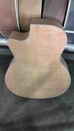 AAAAA All Solid Spruce Wood Flamed Maple Back Side Ebony Fingerboard G614AA Acoustic Electric Guitar supplier