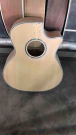 AAAAA All Solid Spruce Wood Flamed Maple Back Side Ebony Fingerboard G614AA Acoustic Electric Guitar supplier