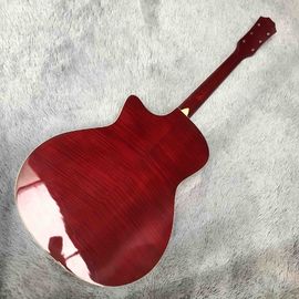 AAAAA All Solid Spruce Wood Flamed Maple Back Side Ebony Fingerboard G614AA Acoustic Electric Guitar supplier