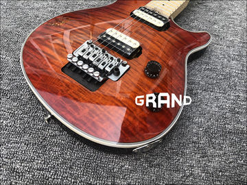 Factory Custom Mahogany Body With Quilted Maple Top Red Paint Floyd Electric Guitar Free shipping supplier