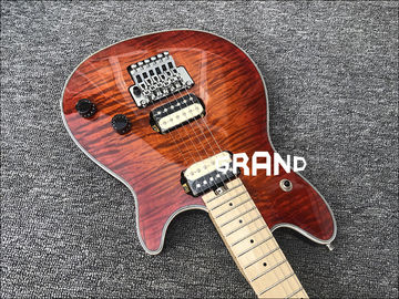 Factory Custom Mahogany Body With Quilted Maple Top Red Paint Floyd Electric Guitar Free shipping supplier